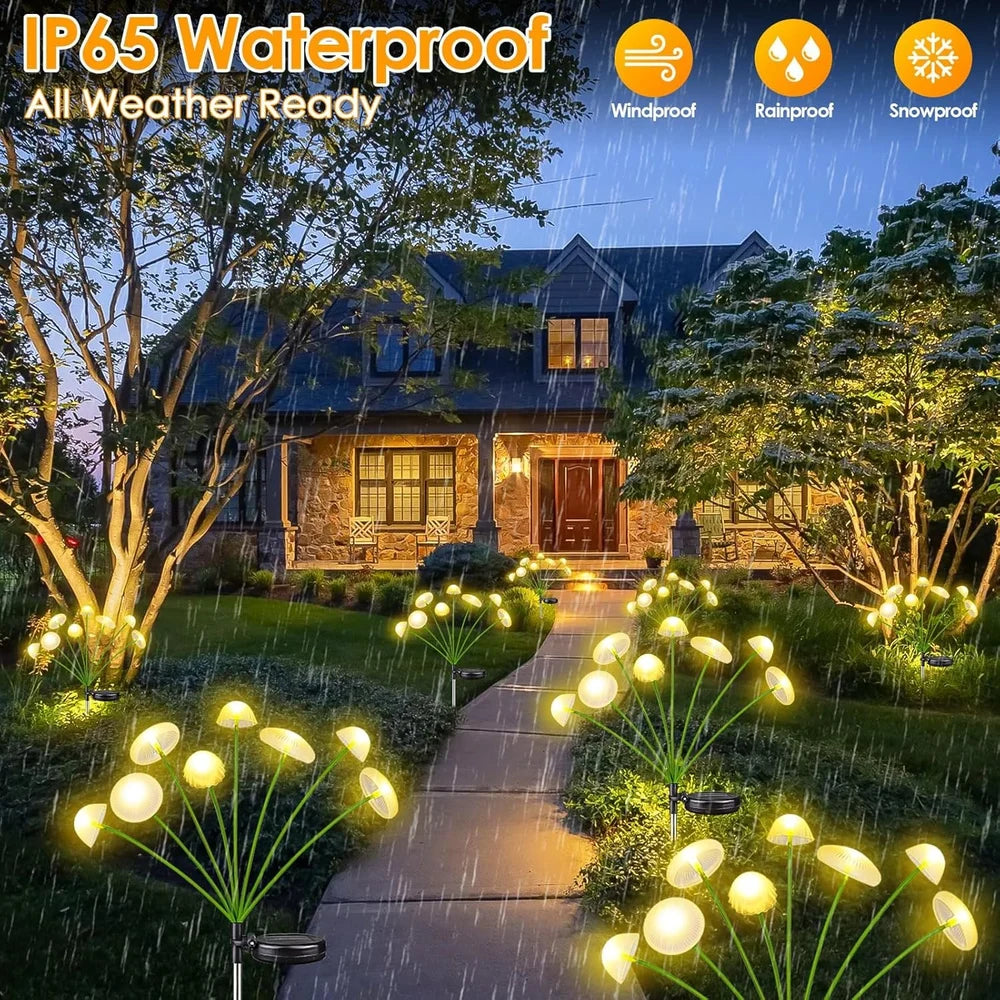 5 Watt 8 LED Solar Mushroom Garden Solar Light